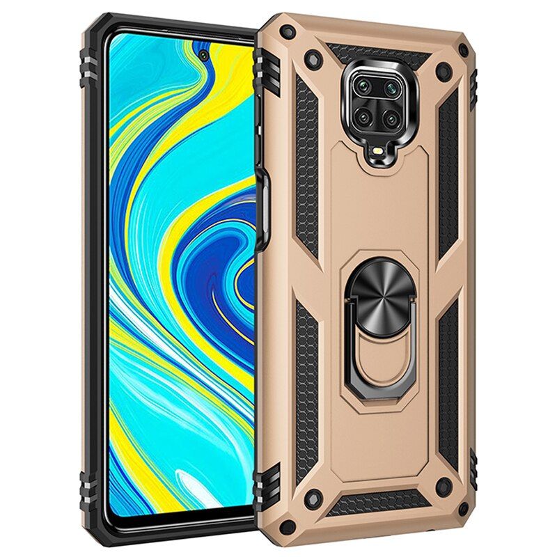 Armor Magnetic Metal Case For Xiaomi Redmi Note 10 9 X3 9c 9s 8T 8 7 Poco M3 11 F3 9A 7A K40 9T Pro Max Shockproof Ring Cover
