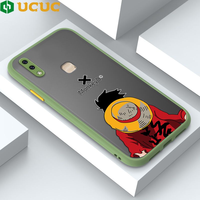 UCUC for Vivo Y85 V9 Z1 Z1i Back Cover Back Shadow Luffy Frosted Transparent Hard Phone Case Thin Shockproof Full Cover Camera Protect Case