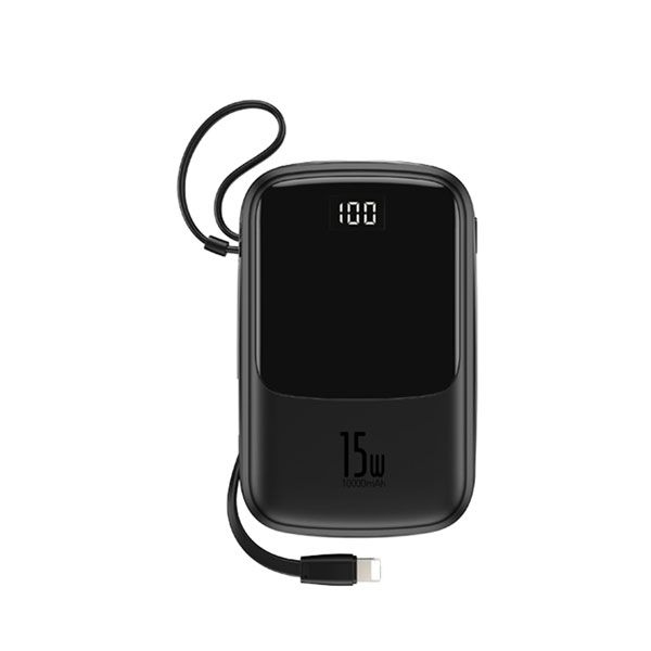 Baseus 10000mAh Power Bank 15W Phone Charger 4 Output - Black(null)