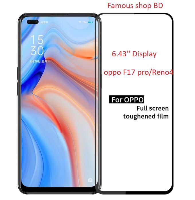 OPPO F17 pro/ Reno 4-(6.43'' )Screen Protector Tempered Glass Film Explosion Proof Glass Full Cover