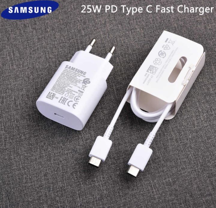 Samsung 25W fast Charger Adapter 1M Type-C Cable for Galaxy Note 10 Pro S20Plus S20Ulta S10 Plus