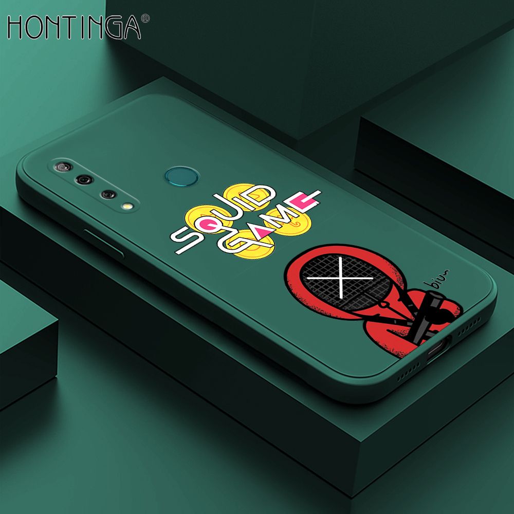 Hontinga for Huawei Y9 Prime 2019 Case Fashion Cartoon Electric Baton Judge Role Phone Cover Square Liquid Silicone Trend Phone Case