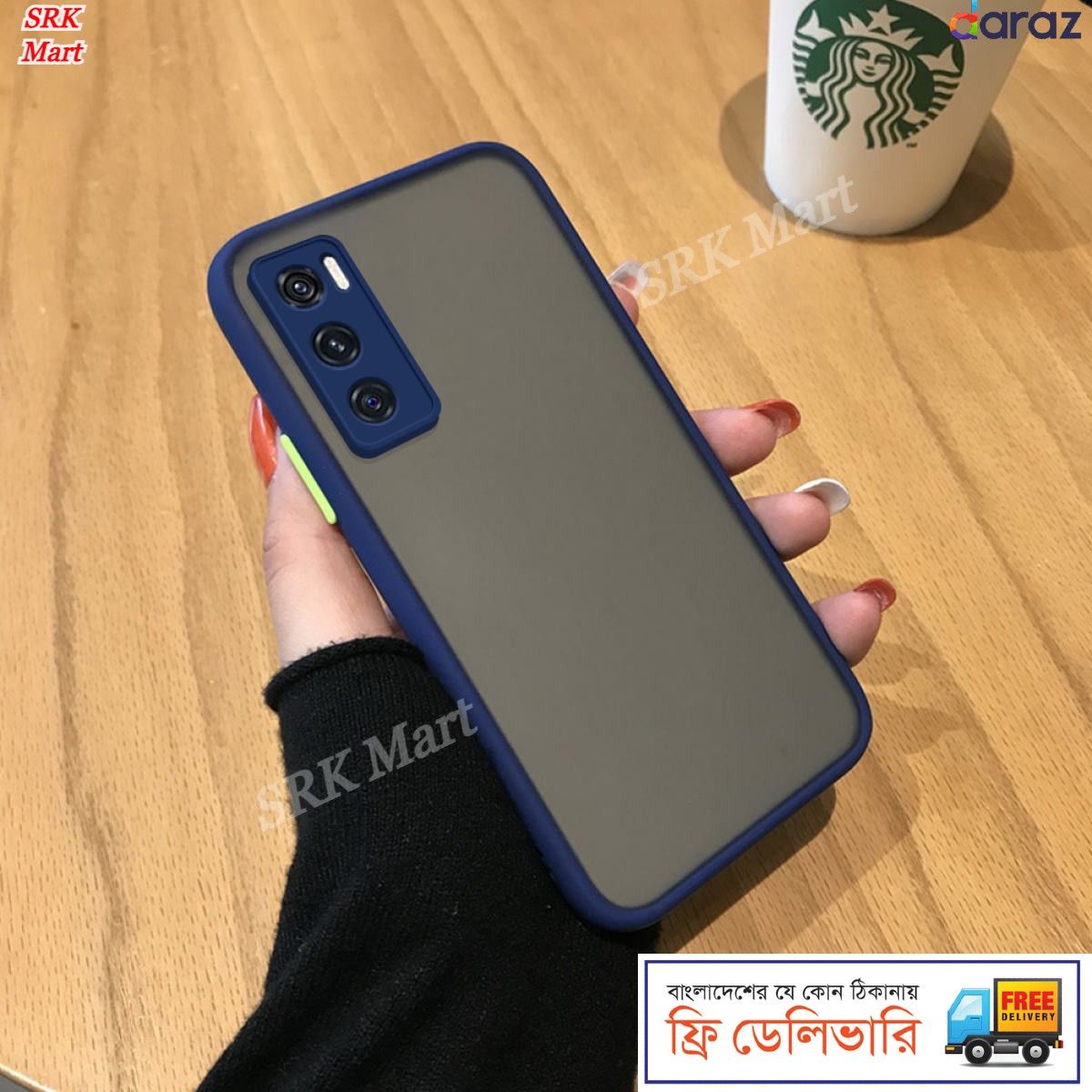 Vivo V20 SE / Vivo Y70 - j SRK Mart Bumper cover Frosted Shockproof Protection Casing Hard Phone Case Matte Back Cover