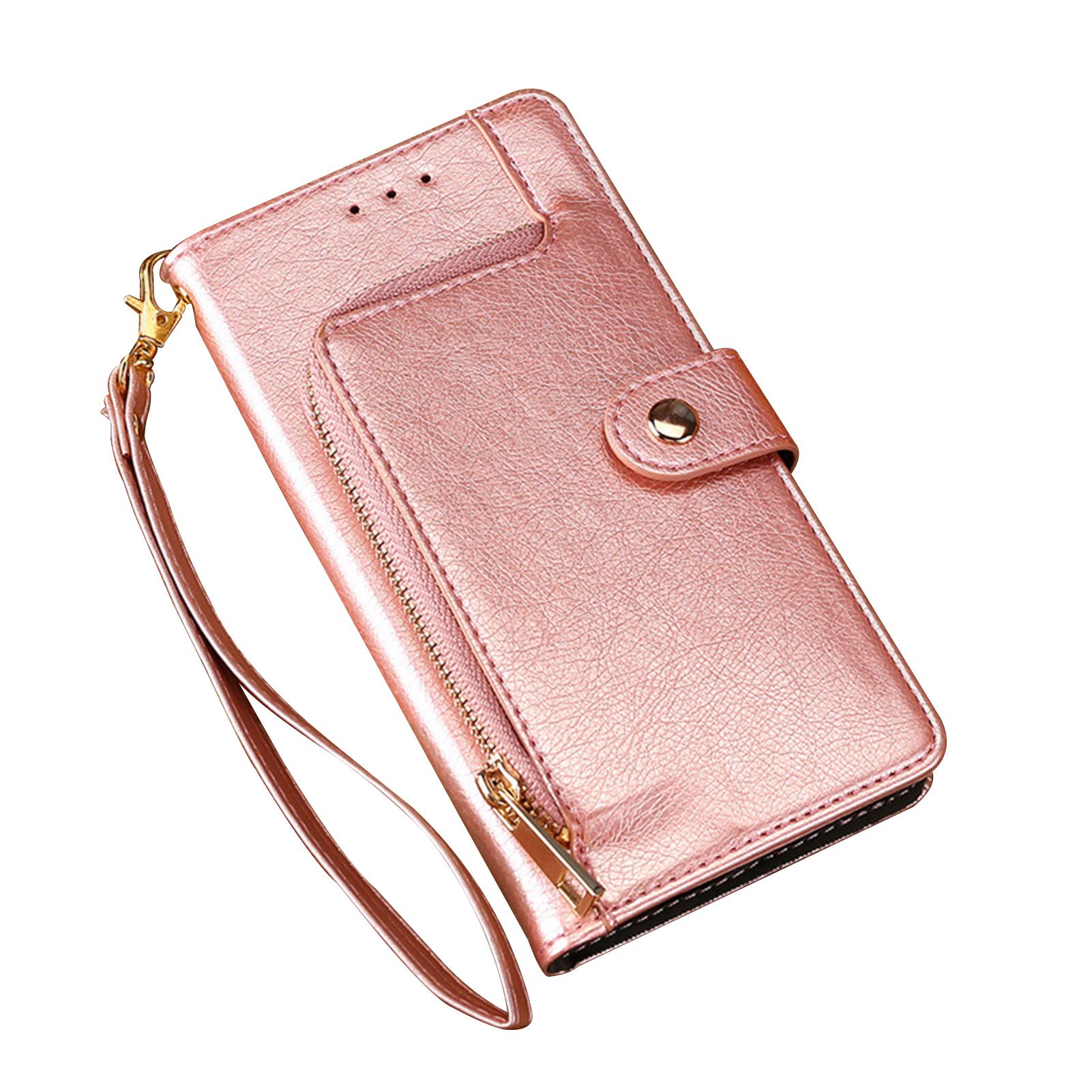 Phone Book Cover Fingerprint-proof 3D Wallet Hand Strap Flip Phone Bk Cover
