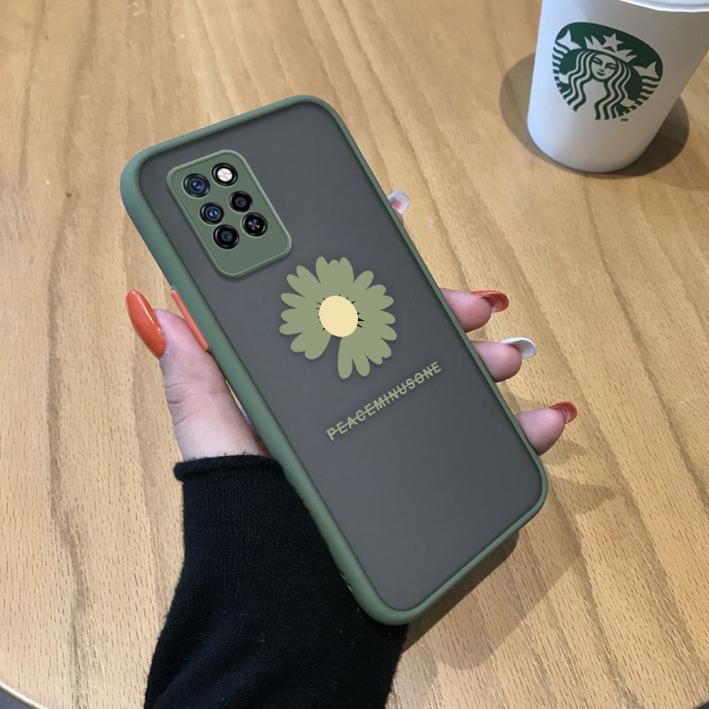 Jizetin for Infinix Note 10 Pro / Note 10 Pro NFC Back Cover Small Fresh Daisies Mobile Phone Case Ultra Thin Full Lens Protection Phone Case for Girl