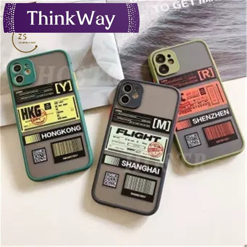 Casing Huawei Y7A Y6 Pro  Y6P Nova 7i 5T 3i 2i P30 Lite Y9S Y9 Prime Creative Flight Ticket Label Embossed Translucent Matte Case ZhongSheng