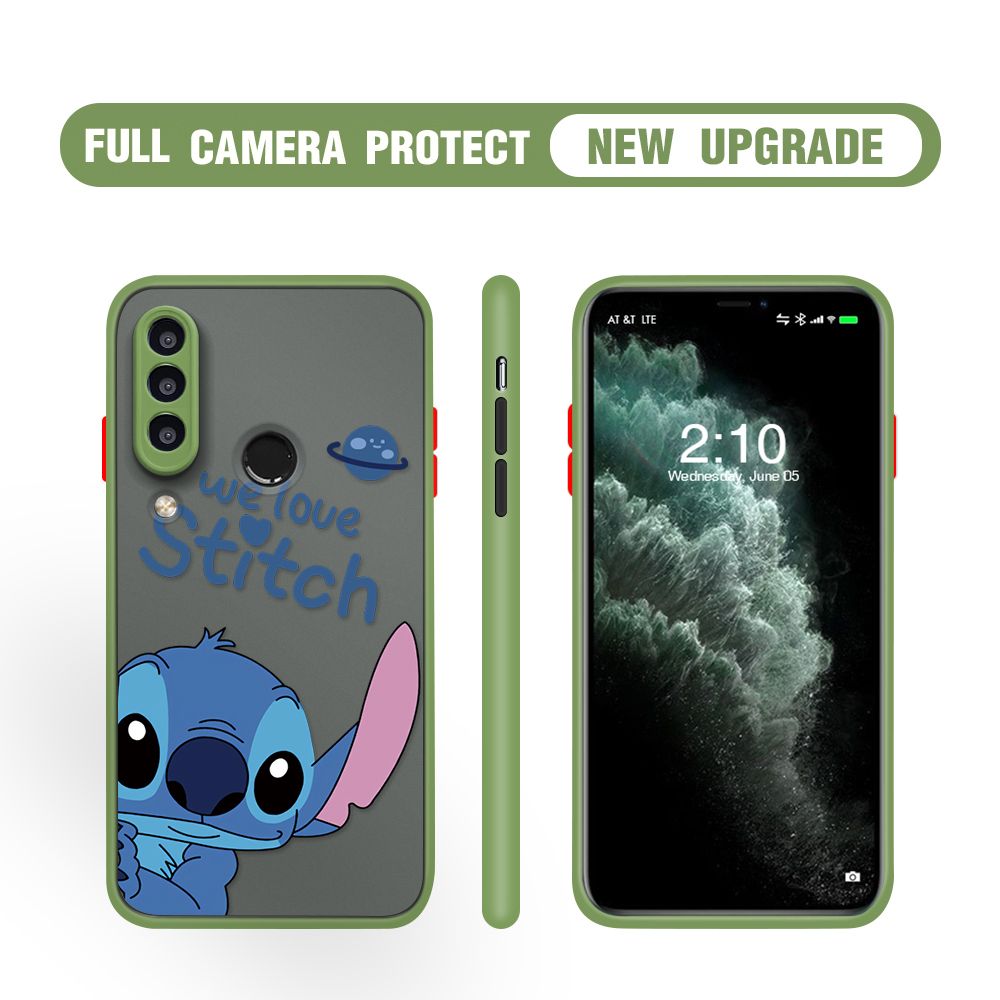 Hontinga for Huawei Y7P / P40 Lite E Case Cute Cartoon Cases Edge Frosted Transparent Phone Cover