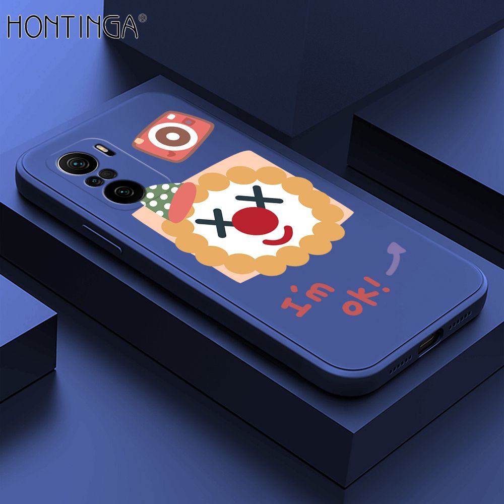 Hontinga for Xiaomi Poco F3 / Mi 11x / Redmi K40 / K40 Pro Case New Cartoon Joker Phone Case Phone Case Soft Square Edge Silicone Cases Full Lens Cover Shockproof Protection Cover