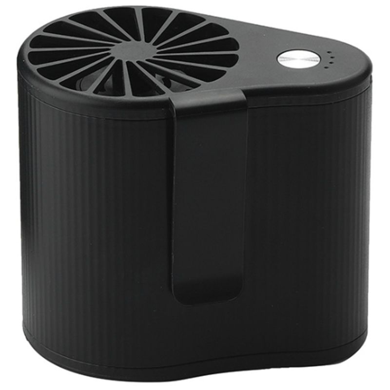 ni Waist Hang Fan Super Powerful Airflow Porle Air Conditioning Suit Rechargeable  3 Speed Setting Black