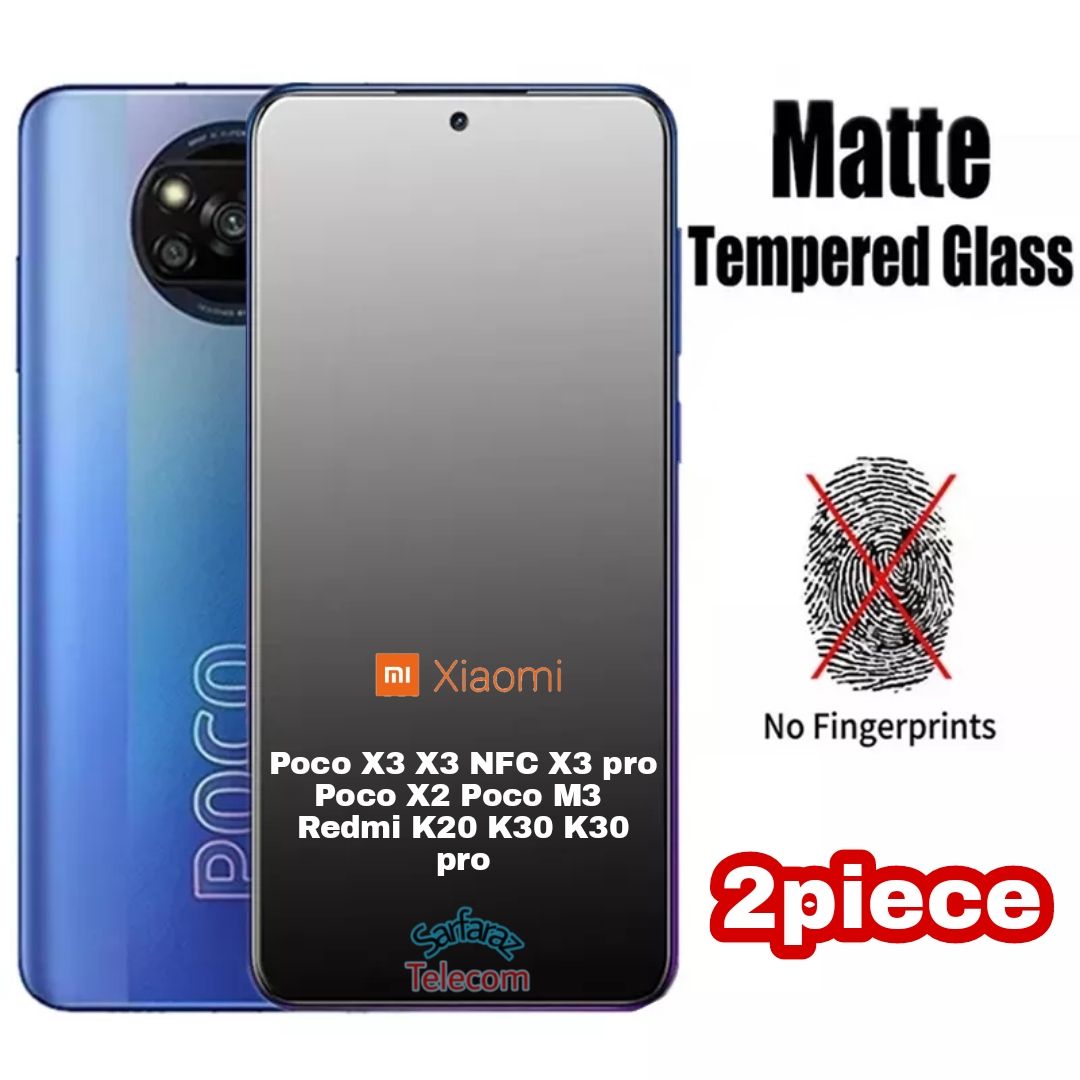 2piece 9D Matte Screen Protector For Poco X3 X3 NFC X3 pro Poco X2 Poco M3 K20 K30 Smooth Touch Response