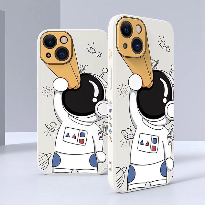 Olige Case For Redmi Note 7 7 Pro Cartoon Astronaut Telescope Camera Protection Shockproof Silicone Creativity Couple Soft Phone Case Cover