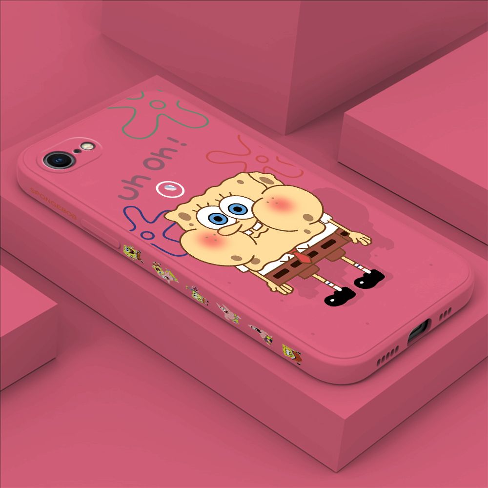 ZeroQiQi for iPhone 8 Case Cartoon Anime Side Printing Cases Soft Liquid Silicone Phone Cover