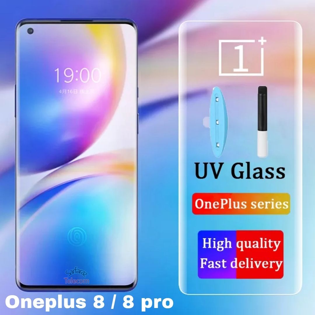 UV Liquid Full Glue Tempered Glass For Oneplus 8 / 8 pro