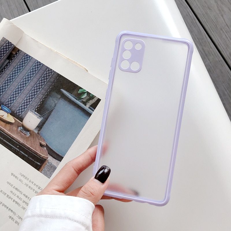Shockproof Matte Case For Samsung Galaxy A20 A30 A21 A31 A51 A10S A50 A11 A21S A01 A30S A02 S A12 A32 A72 Back Cover Simple Case