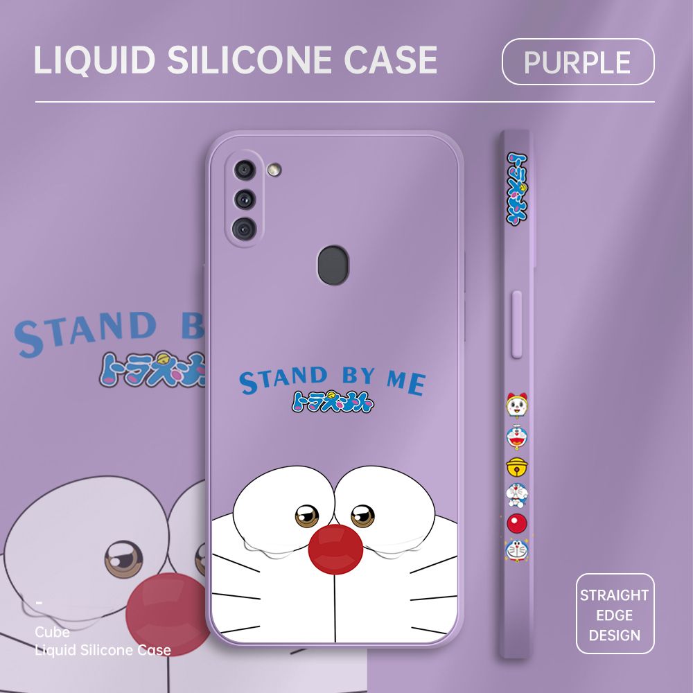 ZeroQiQi for Samsung A11 Case Cartoon Weeping Cat Phone Cover Soft Full Lens Protection Casing Ultra Thin Soft Liquid Silicone Phone Cases