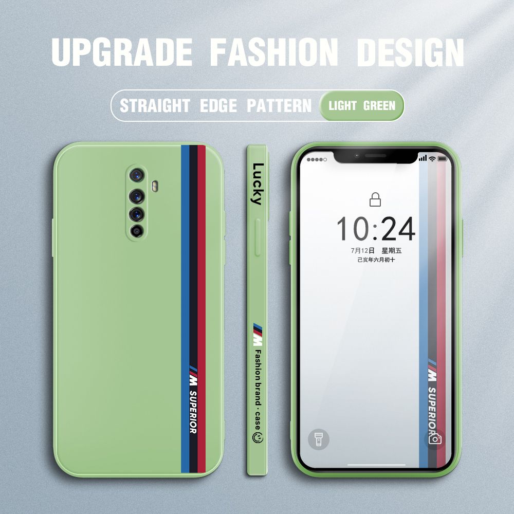 Jizetin for Realme X2 Pro / Reno Ace Back Cover Simple Graffiti Track Side Design Liquid Silicone Phone Case Soft Full Camera Protect Phone Cases