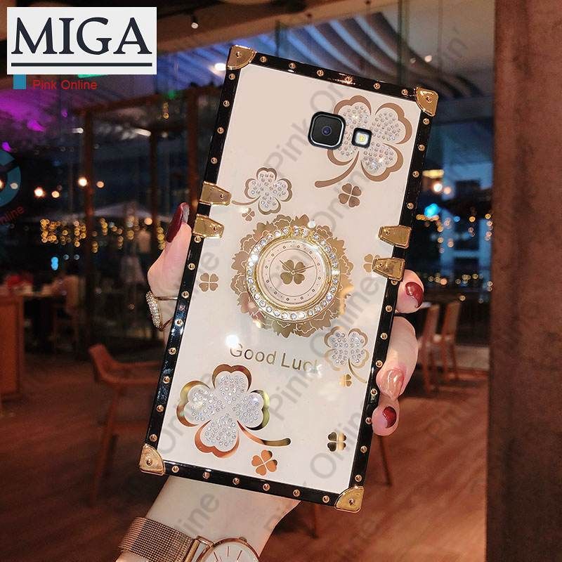 Sparkling Lucky Phone Case For Samsung Galaxy J7 Prime / J2 Prime Luxury Soft Case + Stand