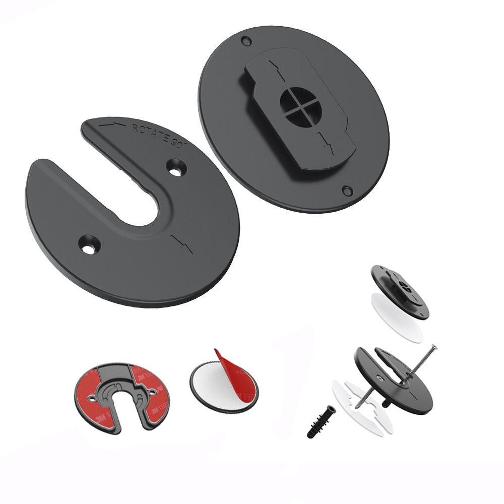 Rotatable wall mount holder supports iPad / set top box / TV box / hard disk / mobile power Two installation methods: screw and glue