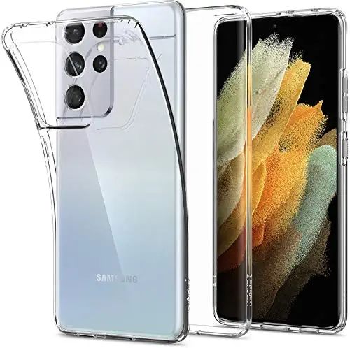 Soft Silicon transparent case back cover For Samsung Galaxy S21 Ultra