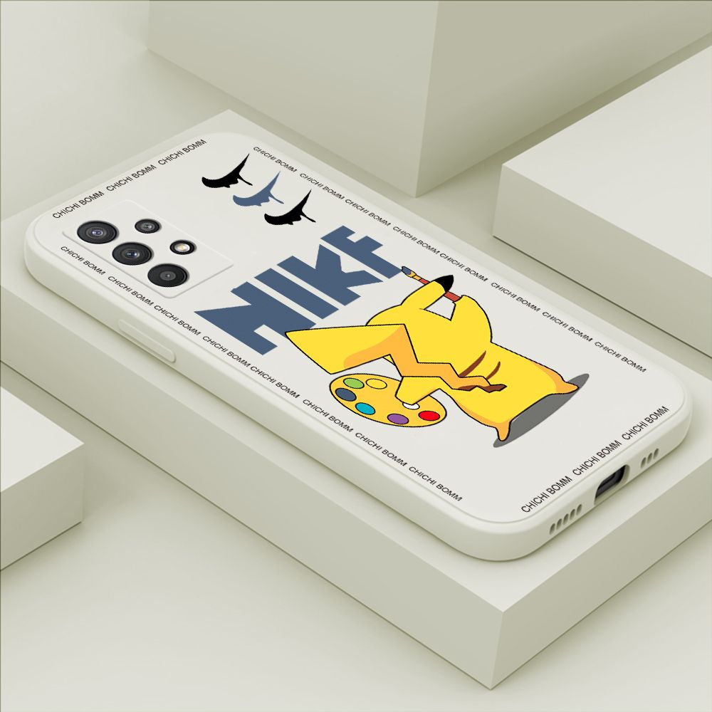 Hontinga for Samsung A32 Case Fashion Cartoon Animals Phone Case Phone Case Soft Square Edge Silicone Cases Full Lens Cover Shockproof Protection Cover