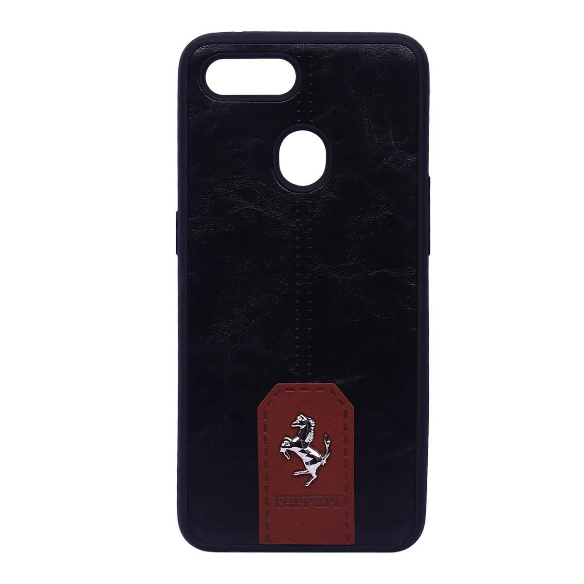 Ferrari Back Cover for Oppo F9 -Black