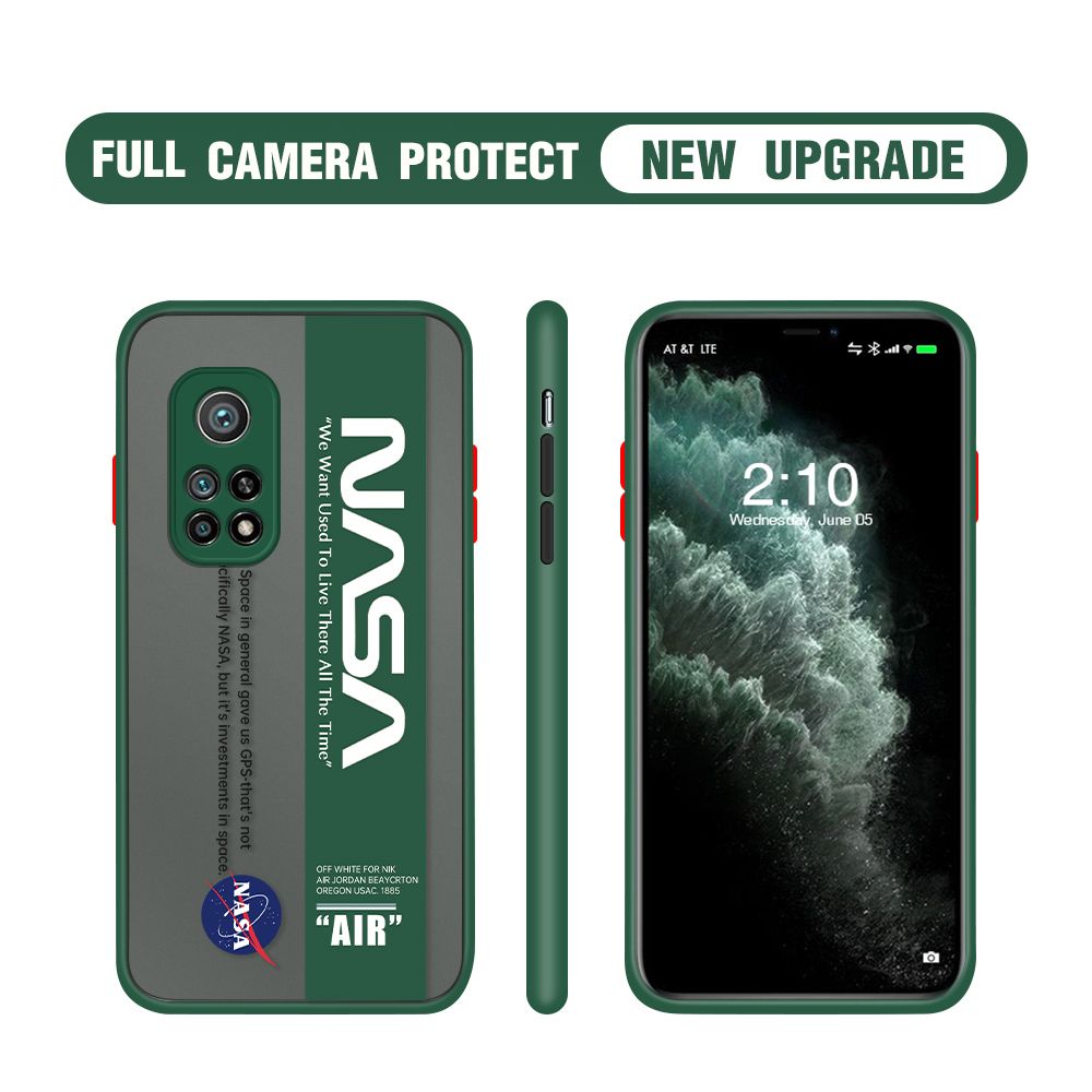 Hontinga for Xiaomi 10T / 10T Pro Case Astronaut Space Logo Cases Edge Frosted Transparent Phone Cover