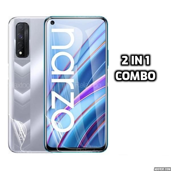 2 in1 Combo Pack for Realme Narzo 30 (Front Matte Protector + Hydrogel Back Poly)