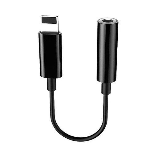 Audio Splitter Adapter Cable for iPhone 7 Plus-  Black