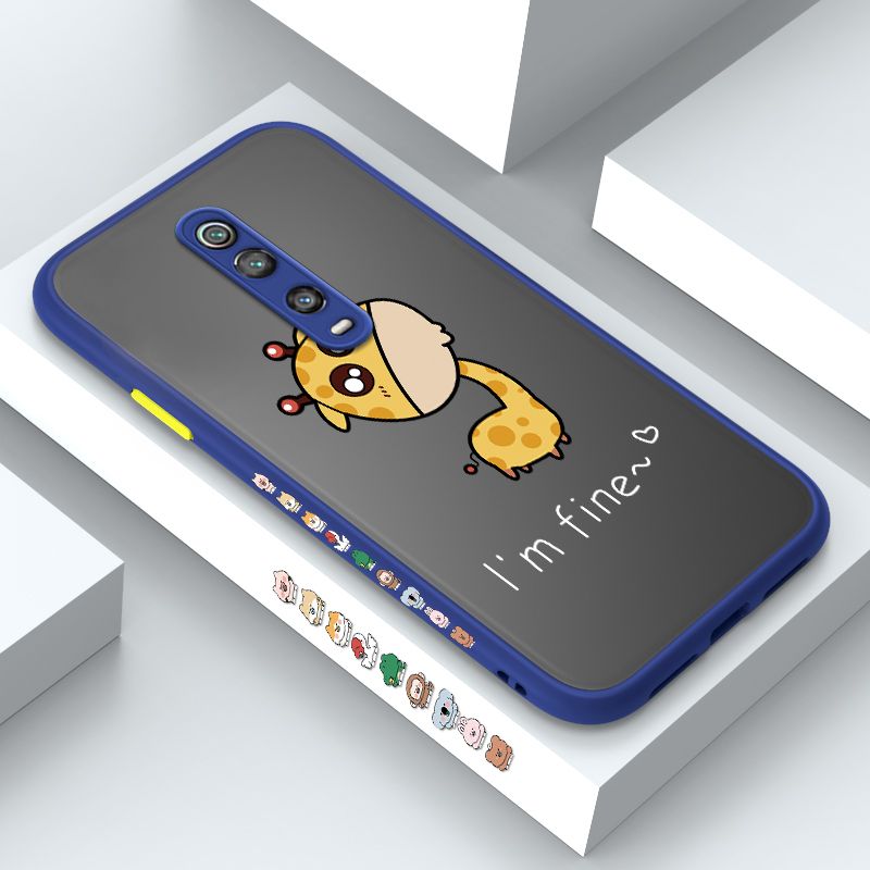ZeroQiQi for Redmi K20 Case Cute Funny Giraffe Side Printing Cover Frosted Ultra Thin Protective Anti Fall Phone Case