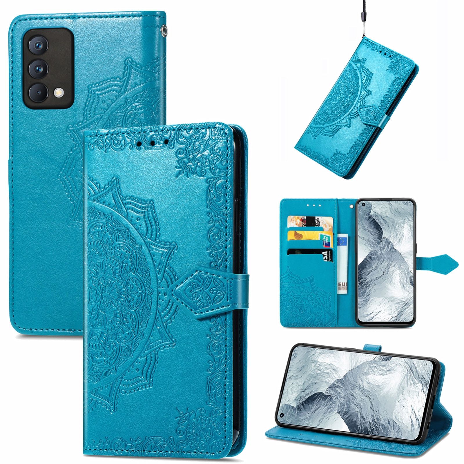For OPPO Realme GT Master Mandala Embossing Pattern Horizontal Flip Leather Case with Holder & Card Slots & Wallet & Lanyard