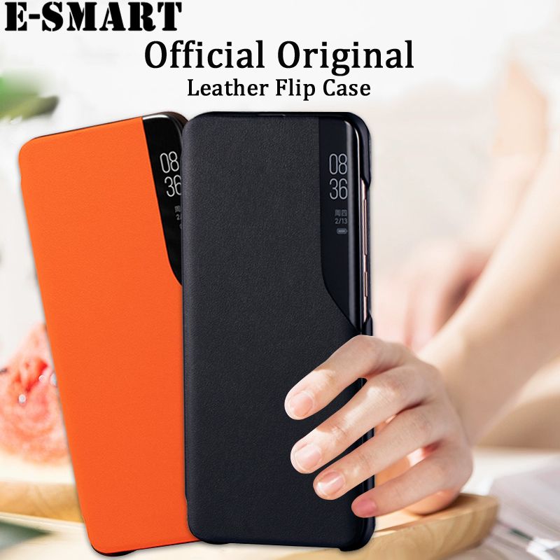 Phone Flip case Samsung Galaxy A42 Clear Window View Smart Transparent PU Leather Stand Holder Phone case for Samsung A42 Flip Back cover cases