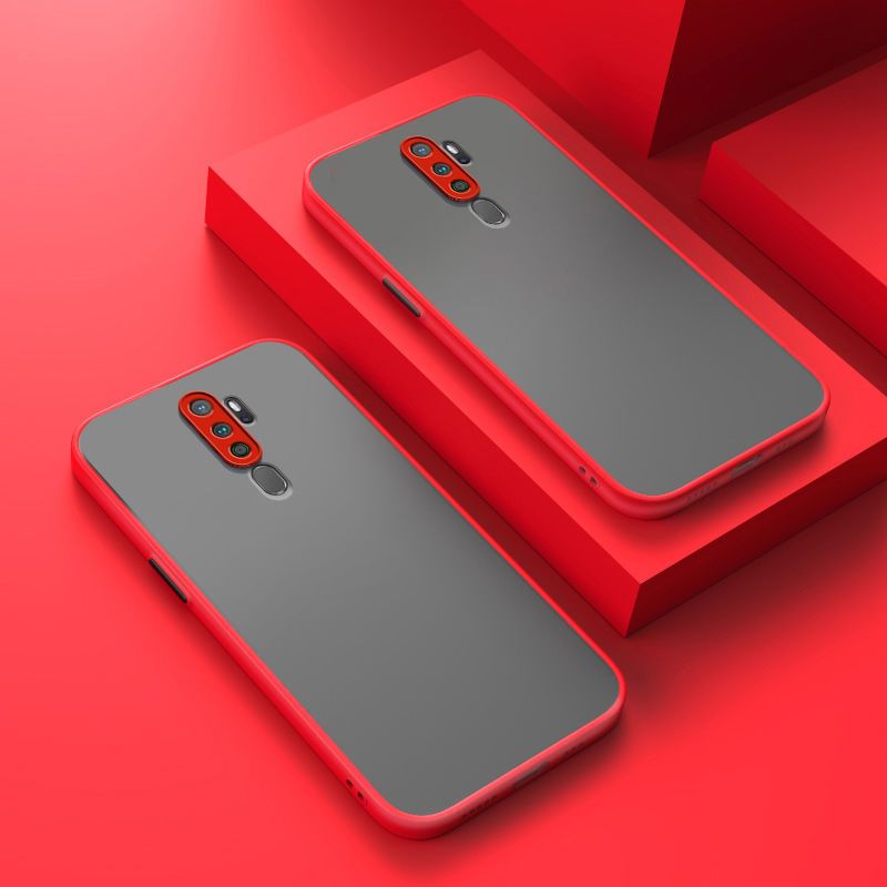 For OPPO A9 2020 Back Cover [Camera Lens Protection] Luxury Translucent Matte Protective Case Soft Silicone Bumper Shockproof Mobile Phone Cases