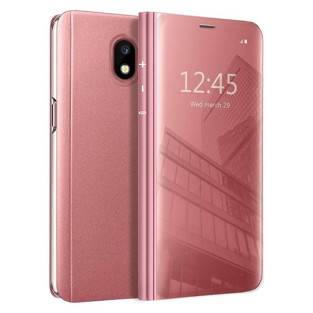 Smart Mirror Flip Phone Case For Samsung Galaxy J7 pro View PU Leather Stand Protective Cover