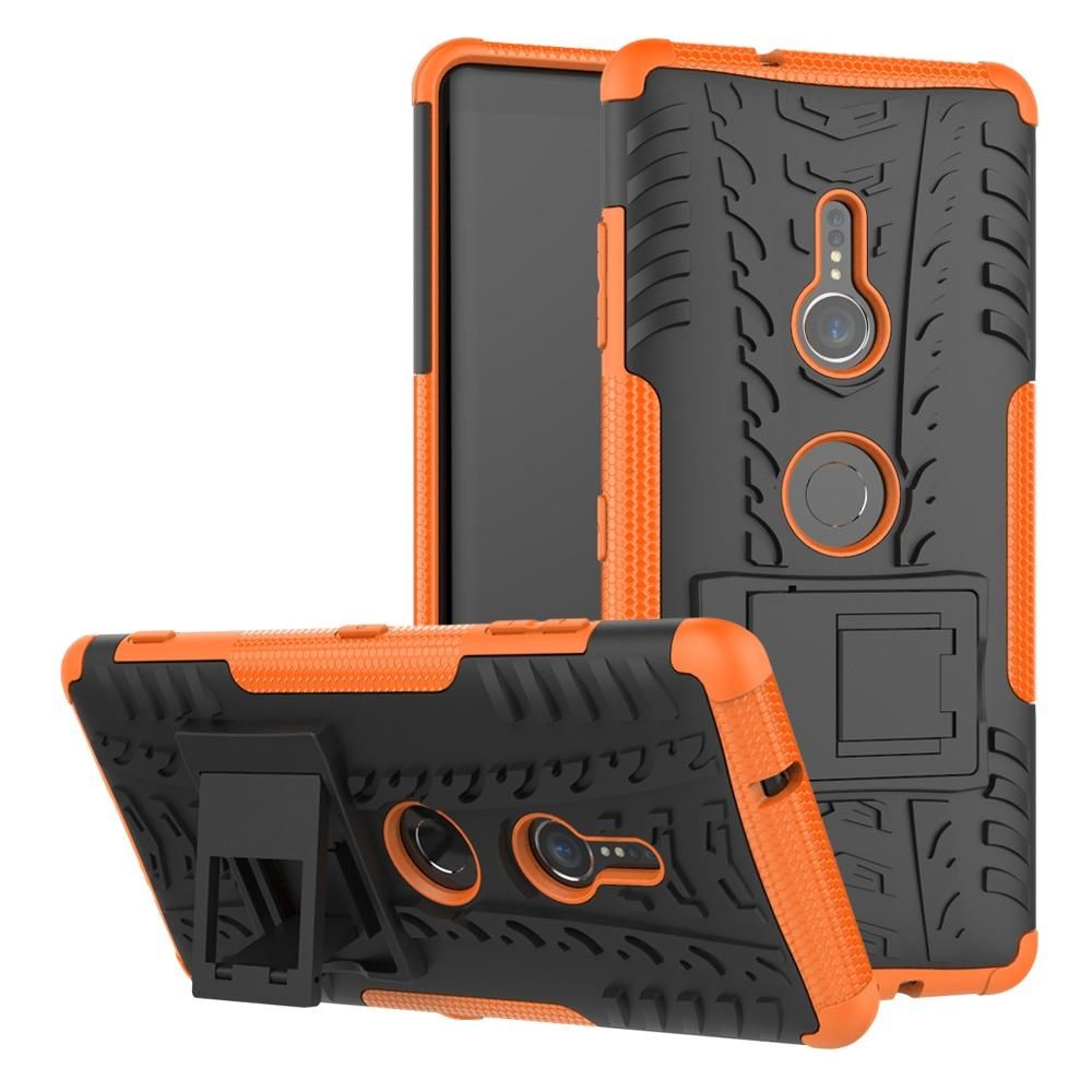 For Sony Xperia XZ3 Heavy Duty Armor Tough Hybrid Shockproof Dual Layer Kickstand Protective Case Cover