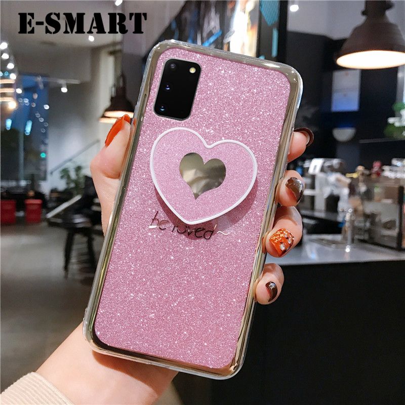 Phone case Samsung Galaxy Z Fold2 Back Cover Fashion Couple Cases Bling Gold Glitter Loved Bracket Holder Stand Ring Soft Protector Cover Samsung Z Fold2 case