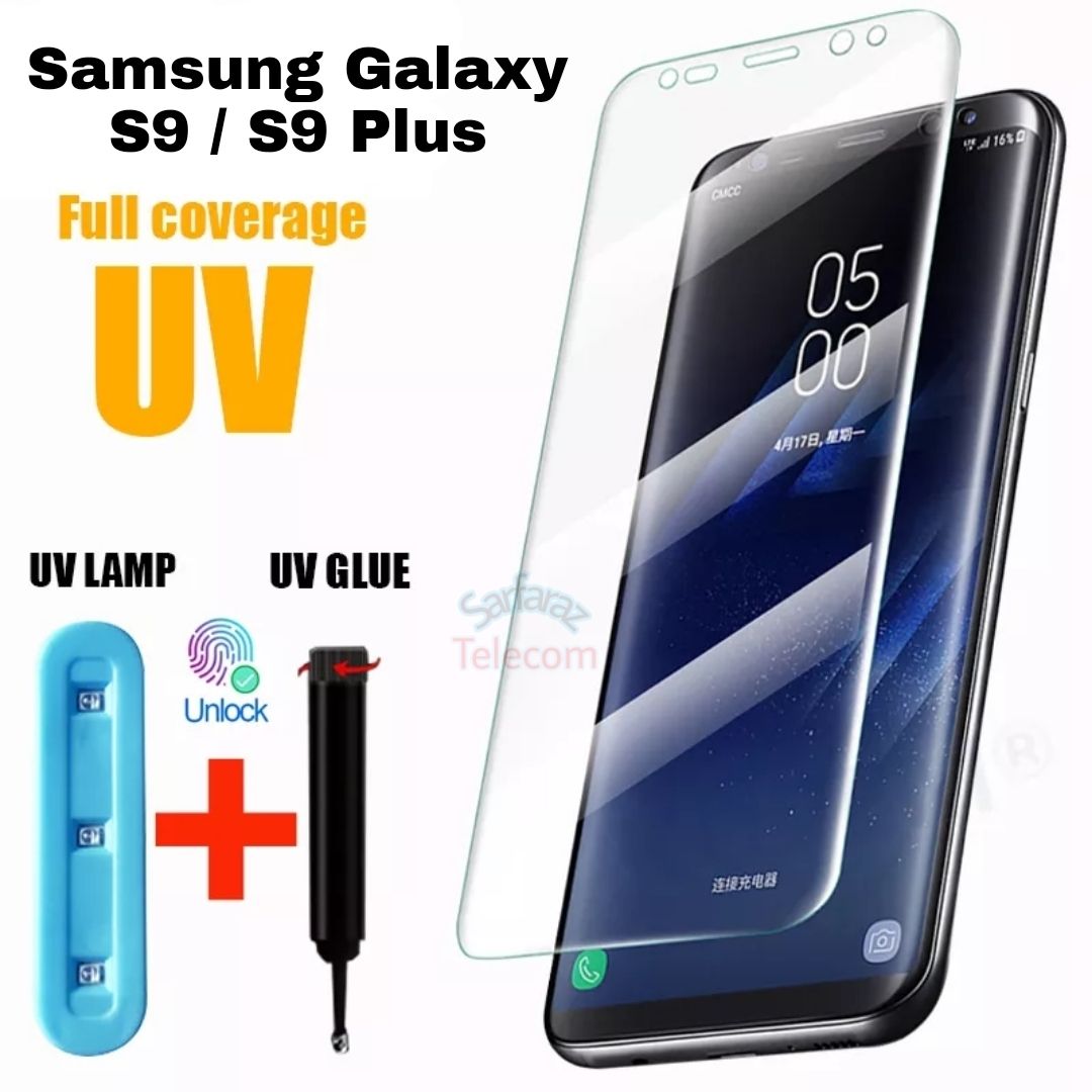UV Liquid Full Glue Tempered Glass For Samsung Galaxy S9 / S9 plus