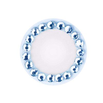 Blue Shining Bling Rhinestone Diamond Home Button Sticker Covers Film For iPhone 7 8 Plus 6 6s 5s SE For iPad Support Touch ID