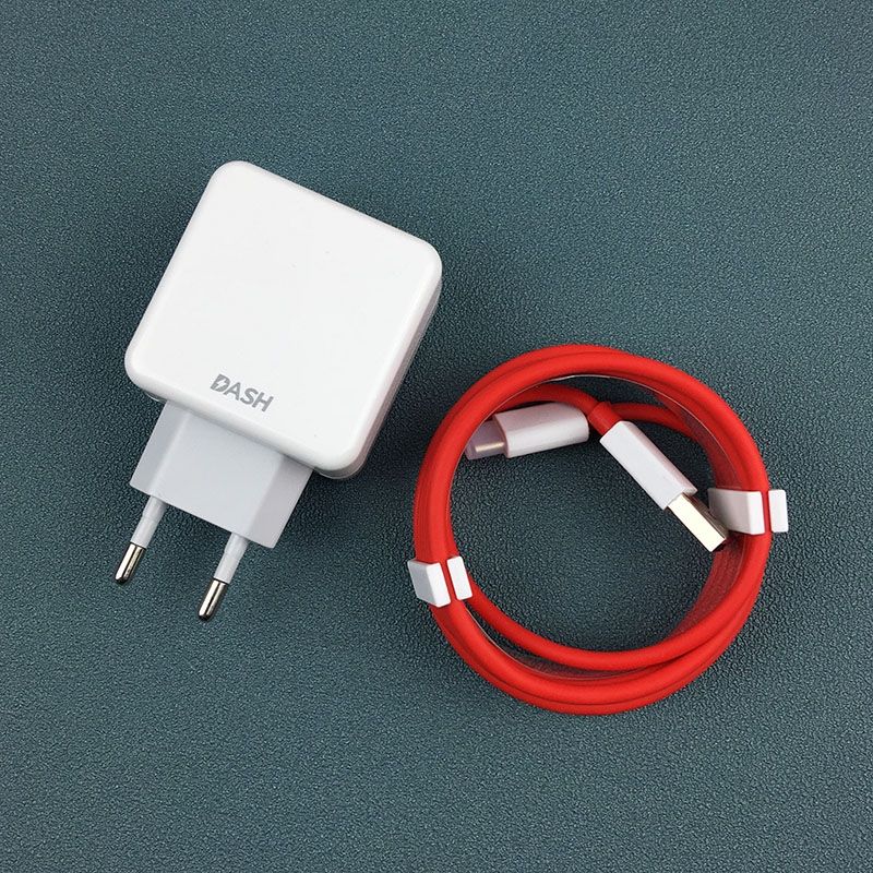 Dash Charger with Type C Cable for Oneplus – White and Red