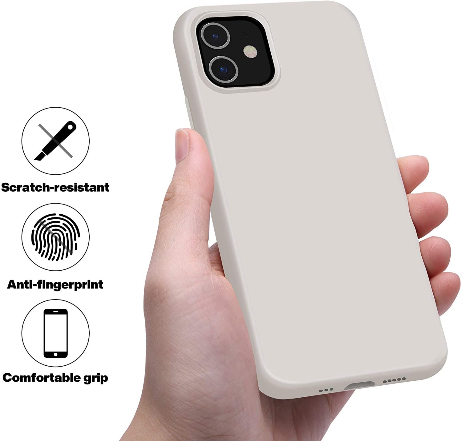 Silicon Case Compatible Silky and Soft Touch Series Premium Soft Liquid Silicone Rubber Full-Body Protective Bumper Case (Another Colors) for iPhone 13 Pro Max