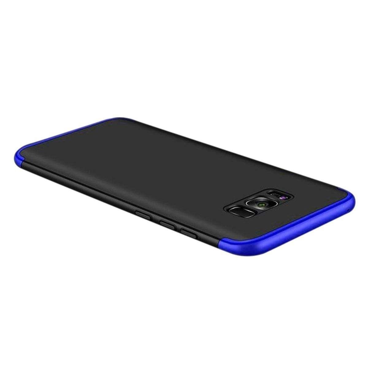 Samsung S8 360 Degree GKK Phone Back Cover - Black & Blue