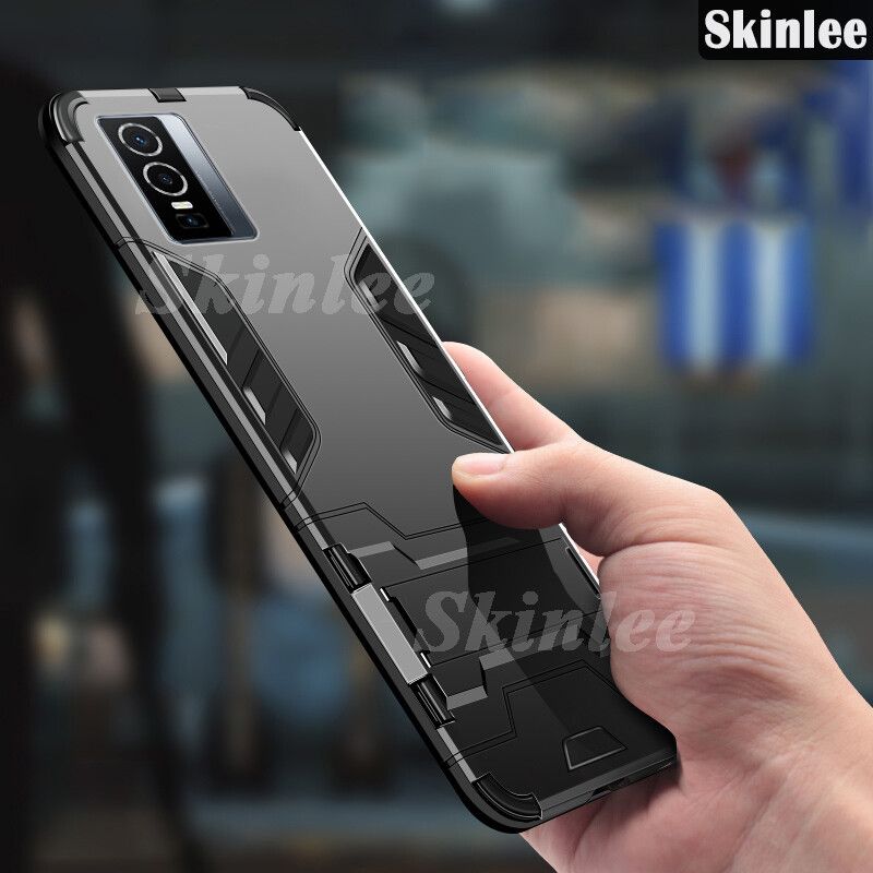 Skinlee Phone Case VIVO Y76 5G Case Silicone Iron Man Armor Cover for VIVO Y76 5G Back Cover Full Protection Housing Cases Casing