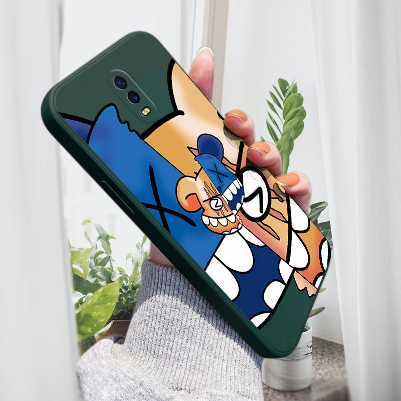 AMORVOR for OPPO R17 Back Cover Fashion Popular Side design Soft Case Liquid Silicone Phone Cases