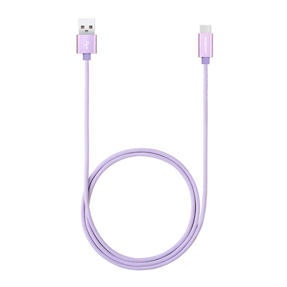 MA Wopow LT23 USB To Type-C Charge Cable 2.1A Stable Fast Charge 1m Data Line-Purple