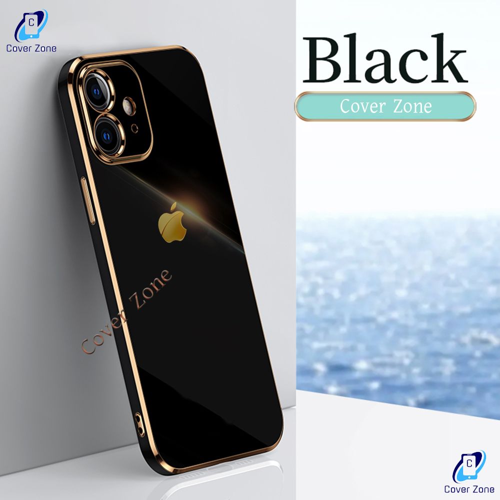 Cover Zone For Apple iPhone 12 Luxury 6D Plating Soft Casing Silicone Square Frame Phone Case For iPhone 12 Back Cover