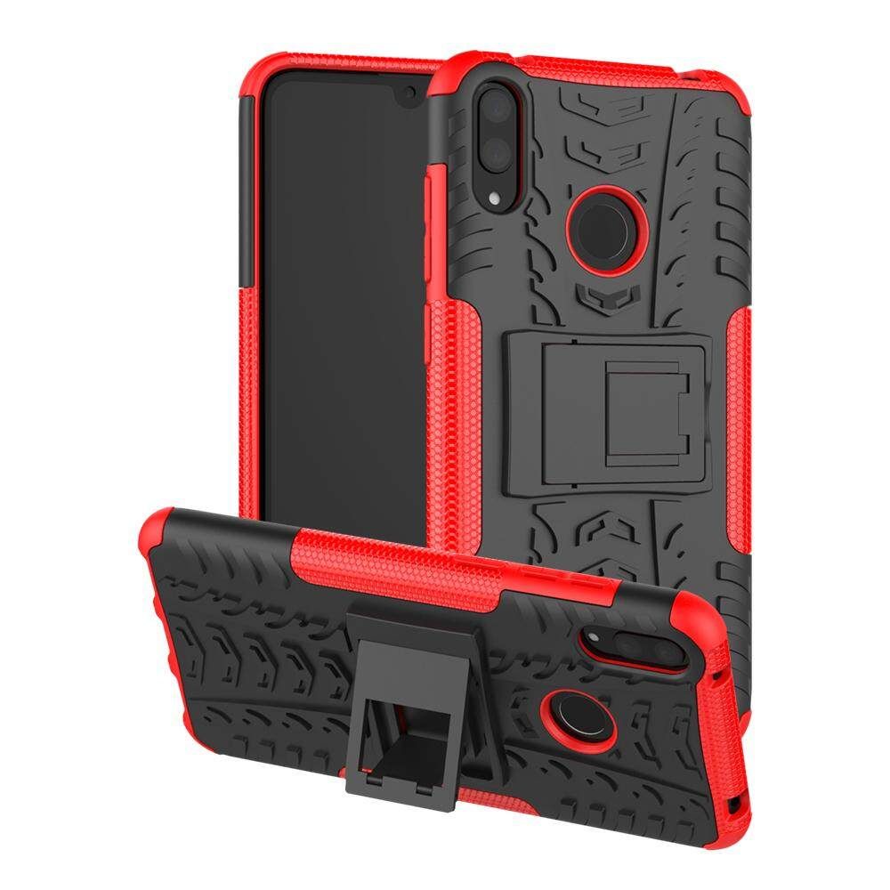For Huawei Y7 2019/Y7 Pro 2019 Dual Layer Heavy Duty Armor Tough Hybrid Shockproof Stand Protective Case Cover