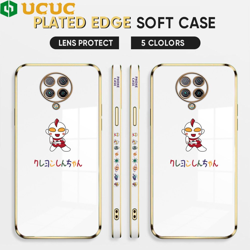UCUC for Redmi K30 Pro / Xiaomi Poco F2 Pro / Pocophone F2 Pro / K30 Pro ZooM Back Cover + Free Lanyard Altman Luxury 6D Plating Case Side Pattern Soft Silicone Square Phone Cases