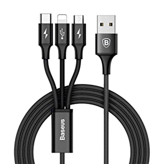 Quick Series 3A Fast Charging Micro USB Cable - Black