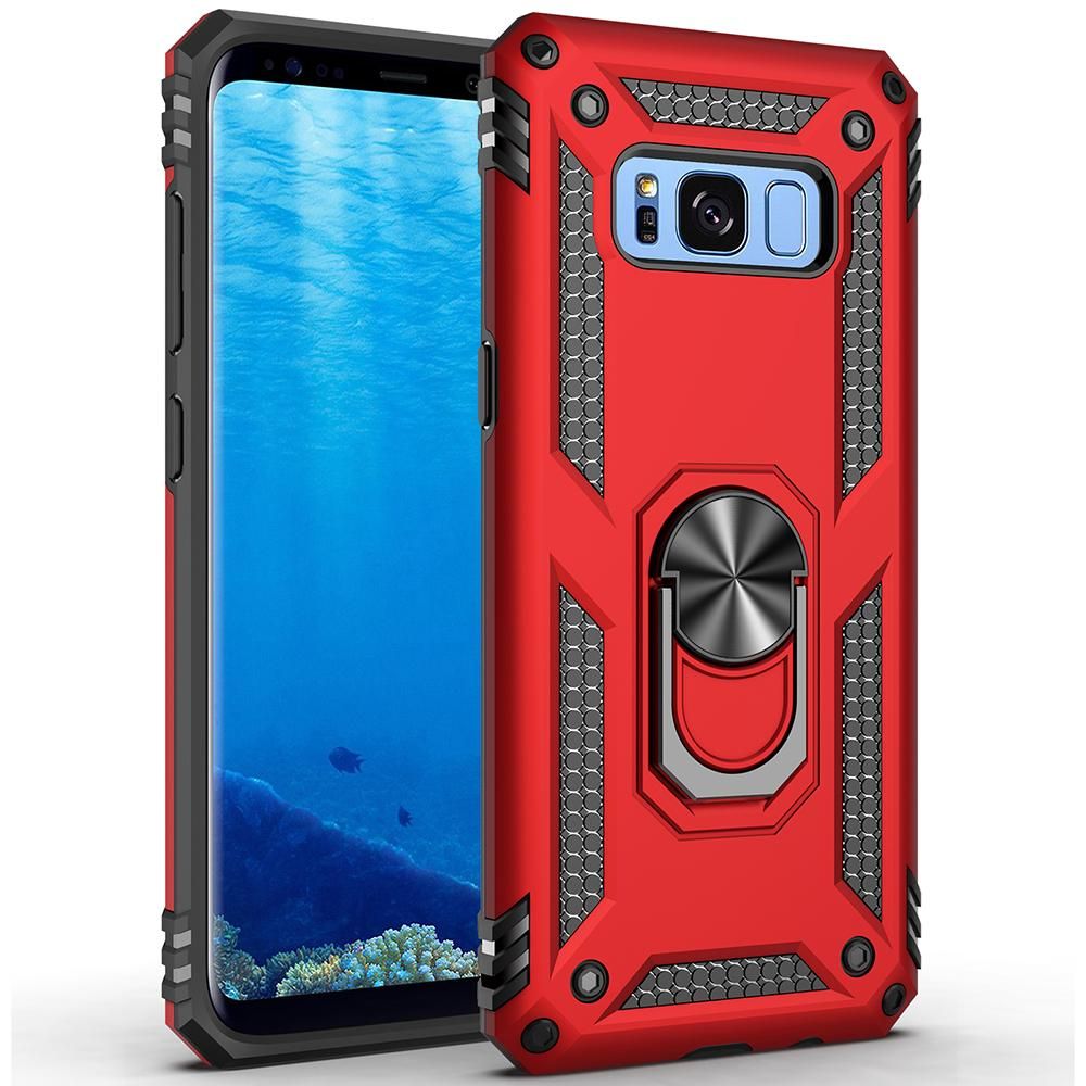Shockproof Armor Case For Samsung Galaxy S8 Plus Phone Case Car Ring Stand Bumper Silicone Back Cover