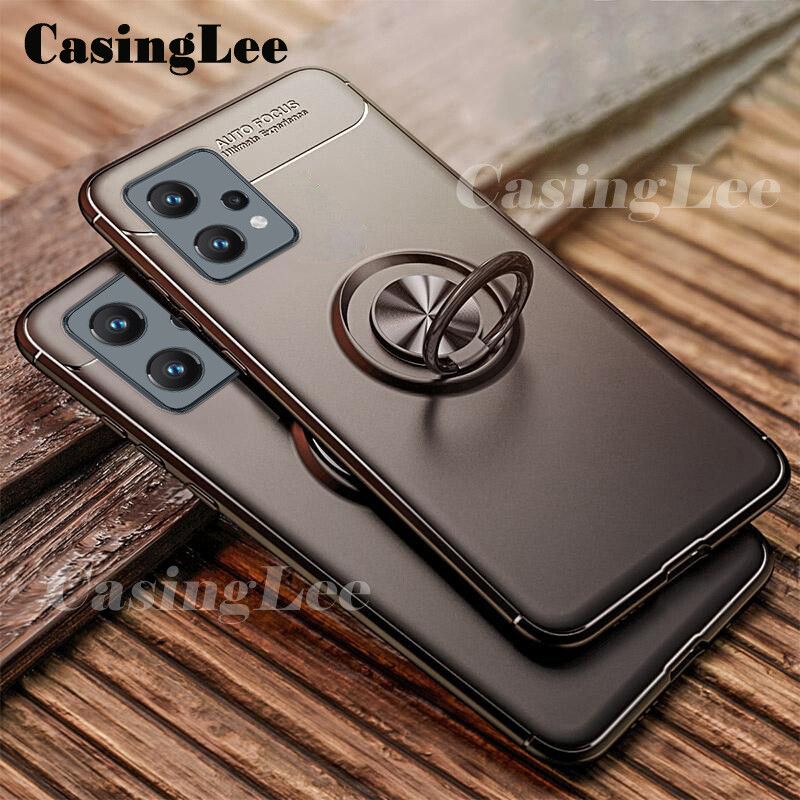 Casinglee for Realme 9 case Magnetic Finger Ring Holder Back cover for Realme9 Cases 360 Degree Rotation Car Holder MagneticFor girls and Boys
