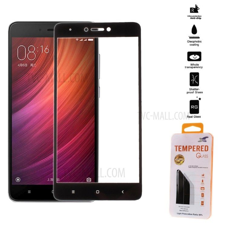 5D/8H/9H/9D/11D/13D/21D Tempered Glass Screen Protector for Xiaomi Redmi  4X/Redmi Not 4X/Redmi5/NOT5/NOT5 PRO/Not5+/6/6A/Redmi 5/Redmi 6pro/A2 lite - Black and white Transparent protector by m.b telicom